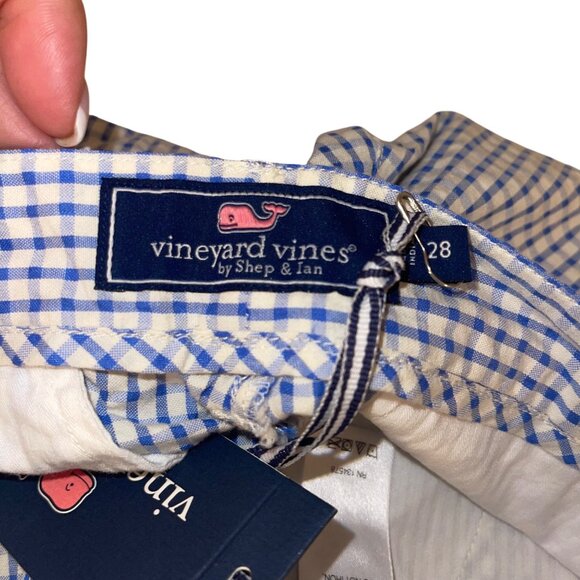 Vineyard Vines Mens Shorts Size 28 Blue Plaid Chino Breaker Pockets New - Picture 12 of 13